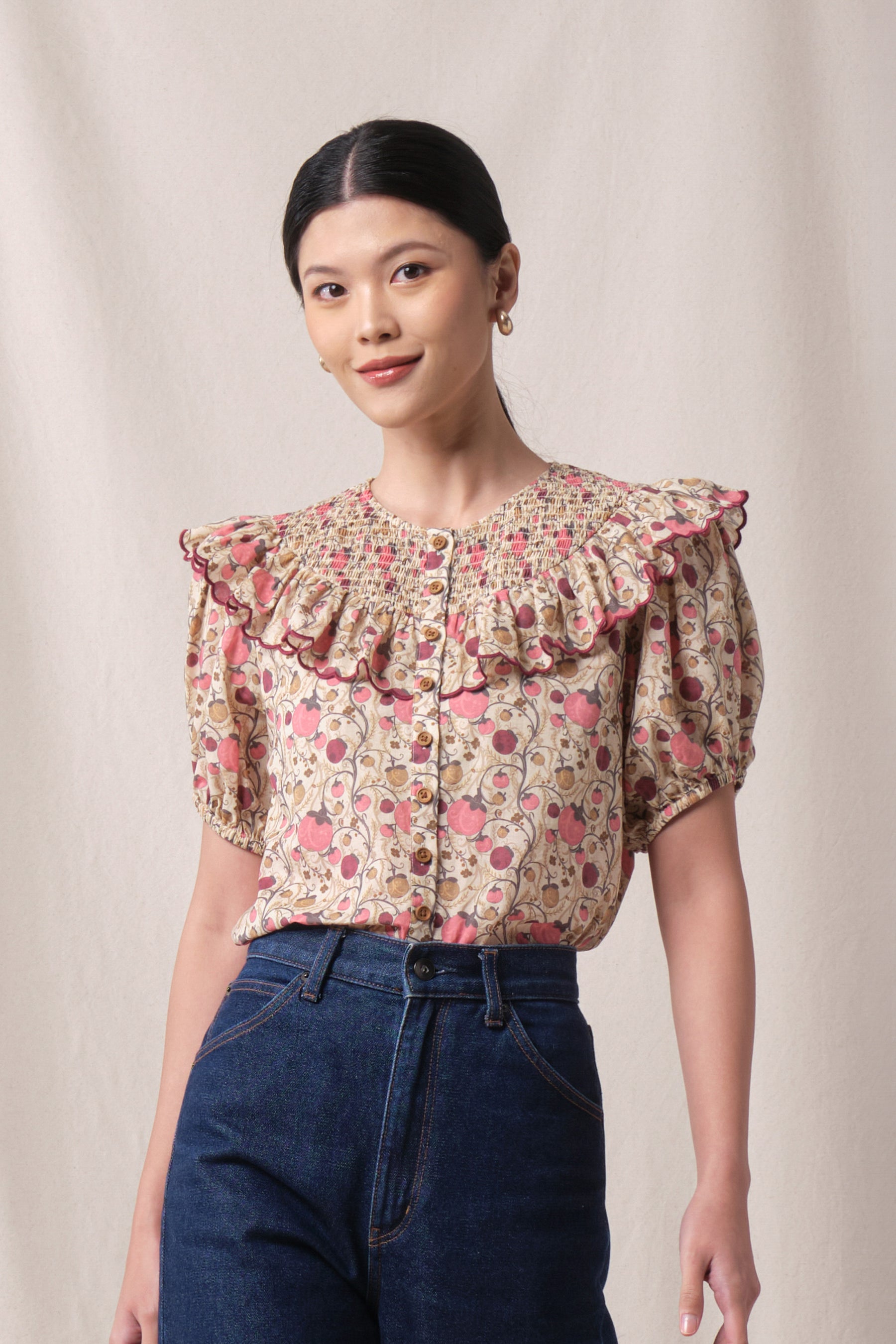 DAISY Top in Beige Manggis