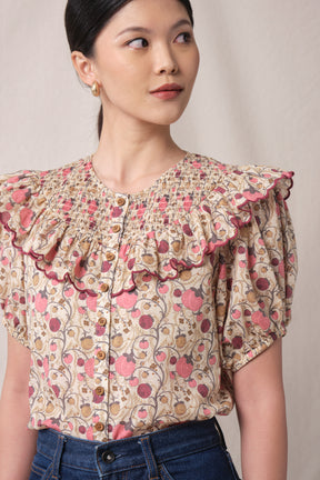 DAISY Top in Beige Manggis