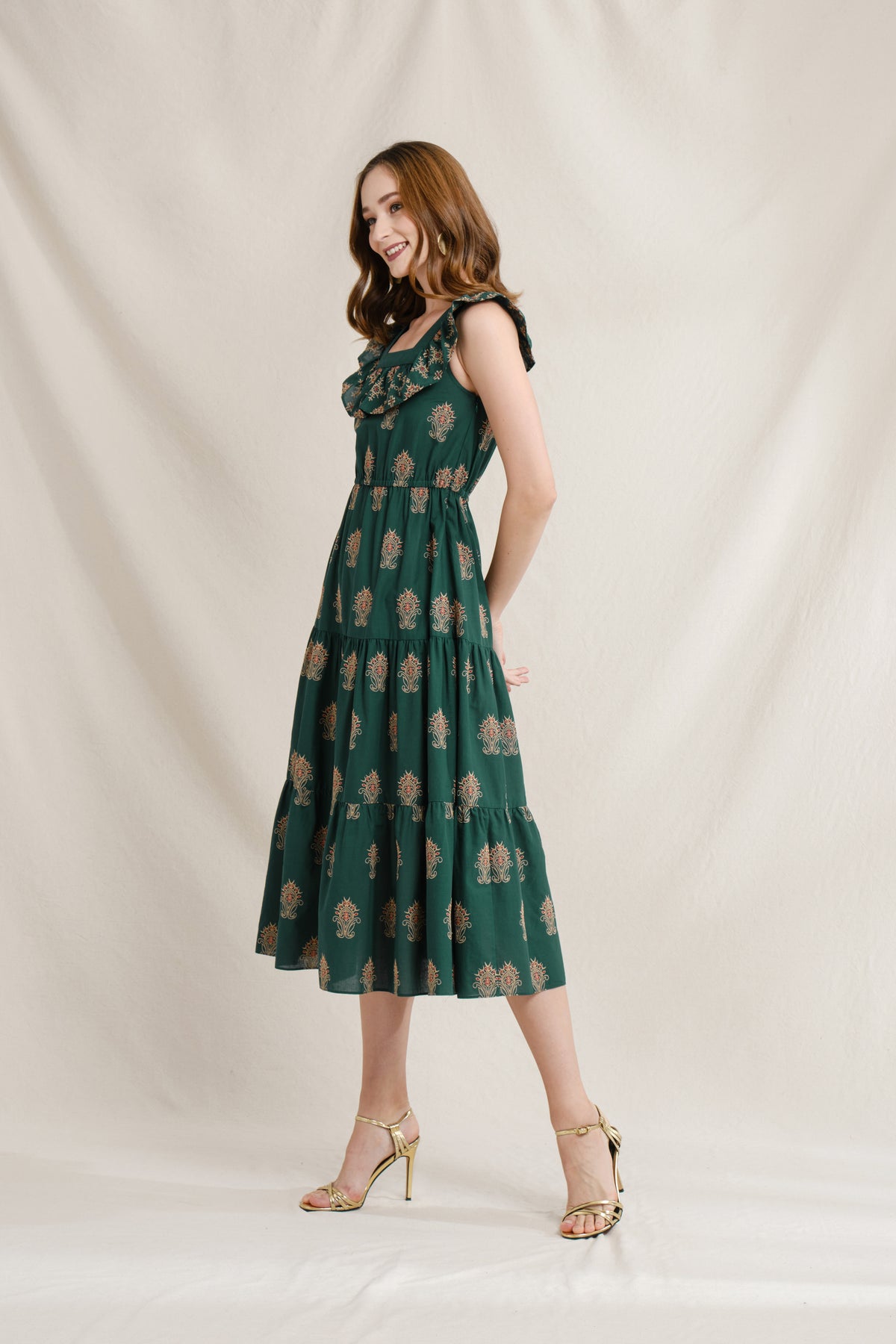 DANIELLE Dress in Green Mamuli