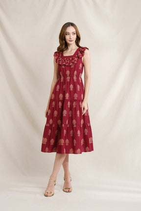 DANIELLE Dress in Red Mamuli