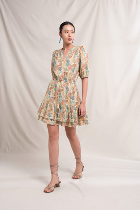 DANIKA Dress in Beige Coral