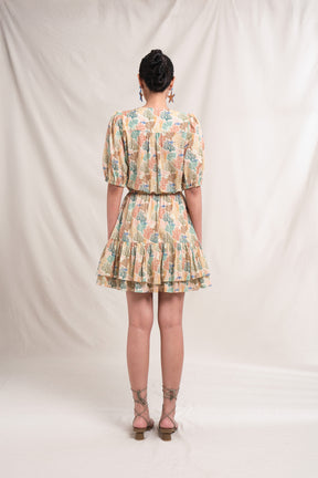 DANIKA Dress in Beige Coral