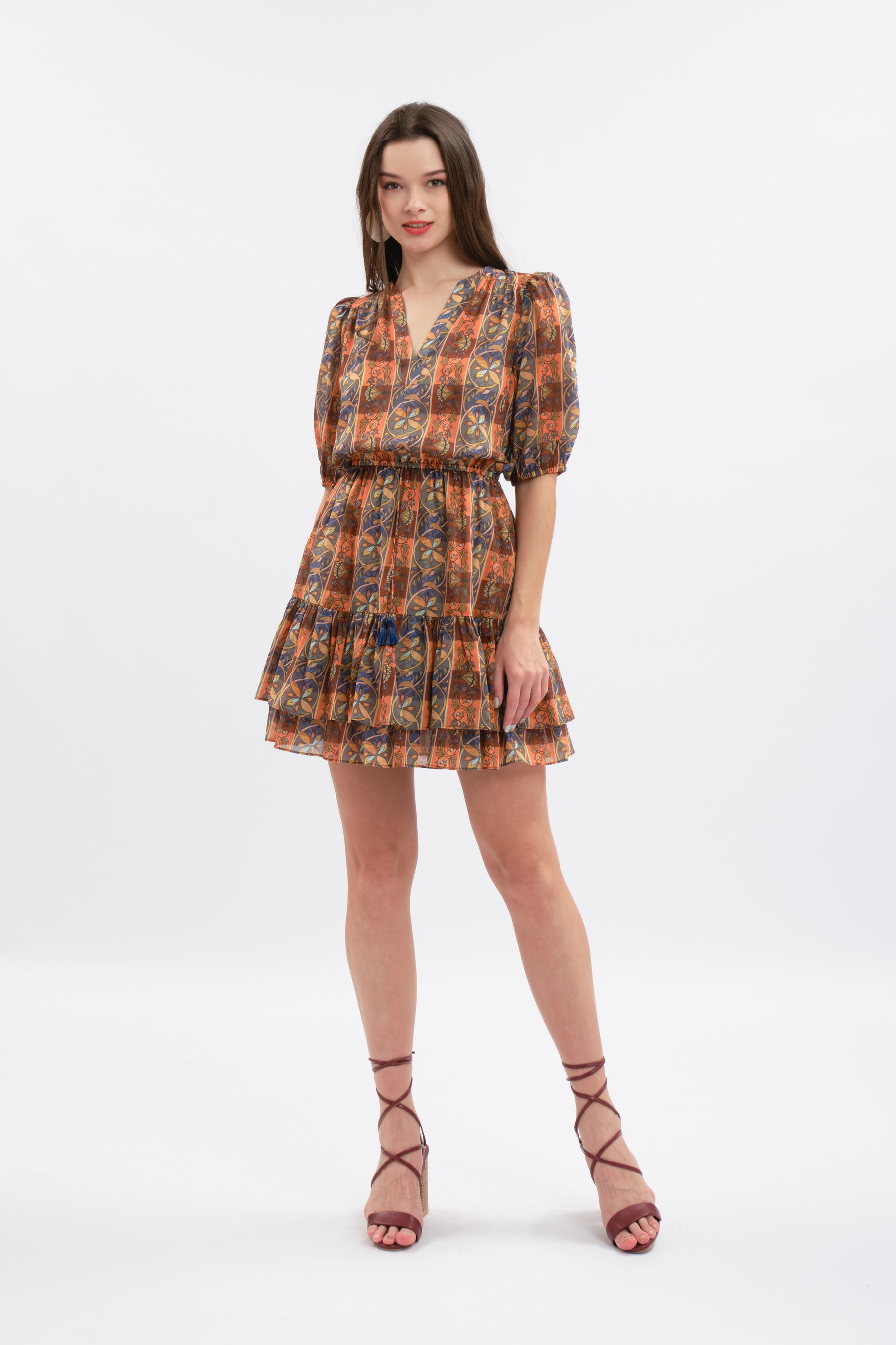 DANIKA Dress in Orange Lipa