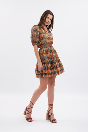 DANIKA Dress in Orange Lipa