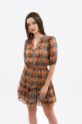 DANIKA Dress in Orange Lipa