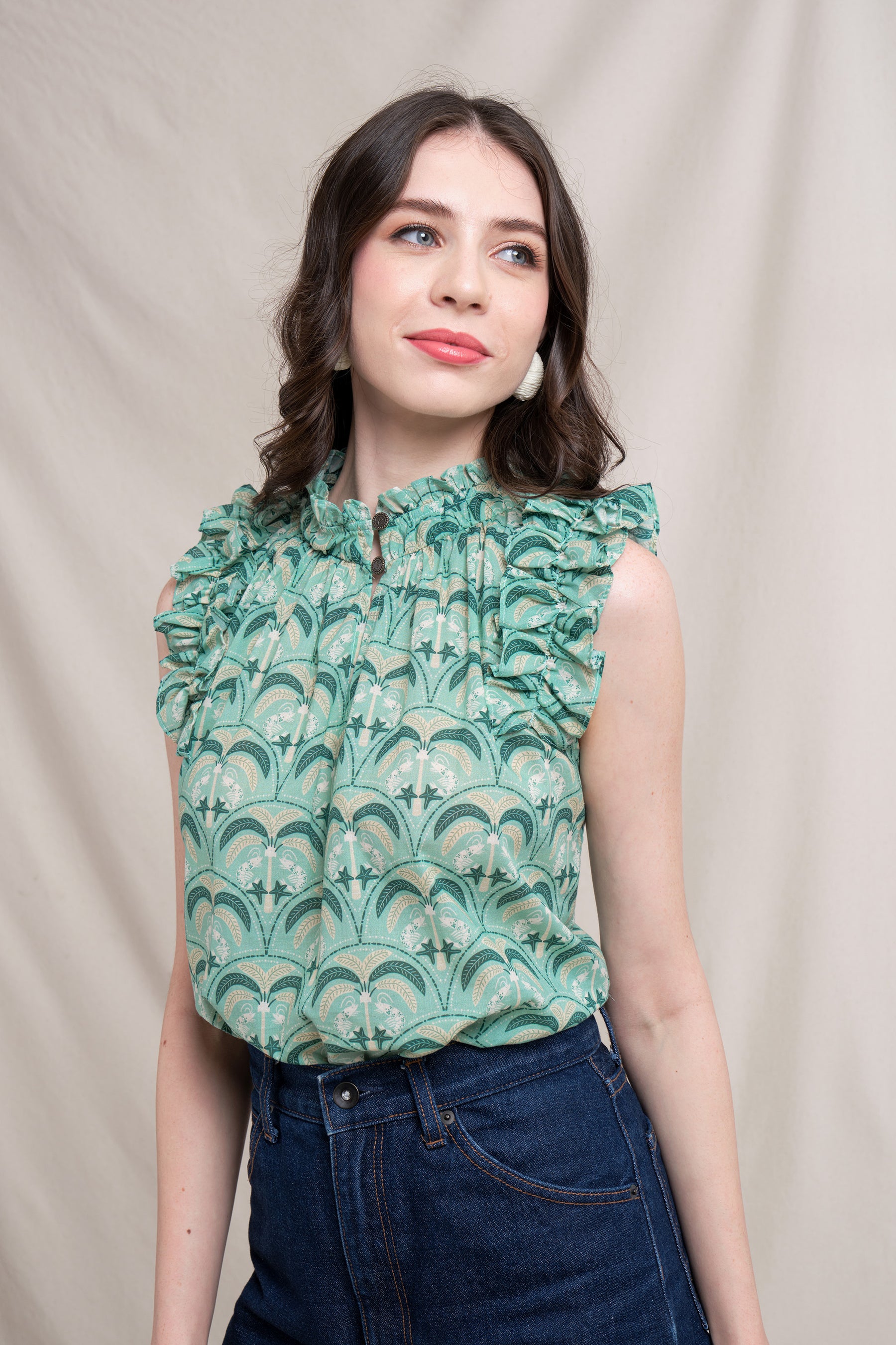 DOVIE Top in Mint Tatiala