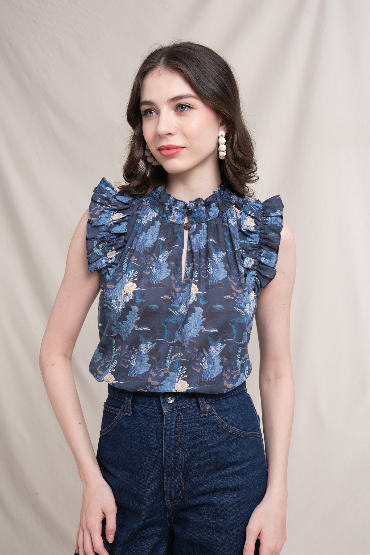 DOVIE Top in Navy Bunaken