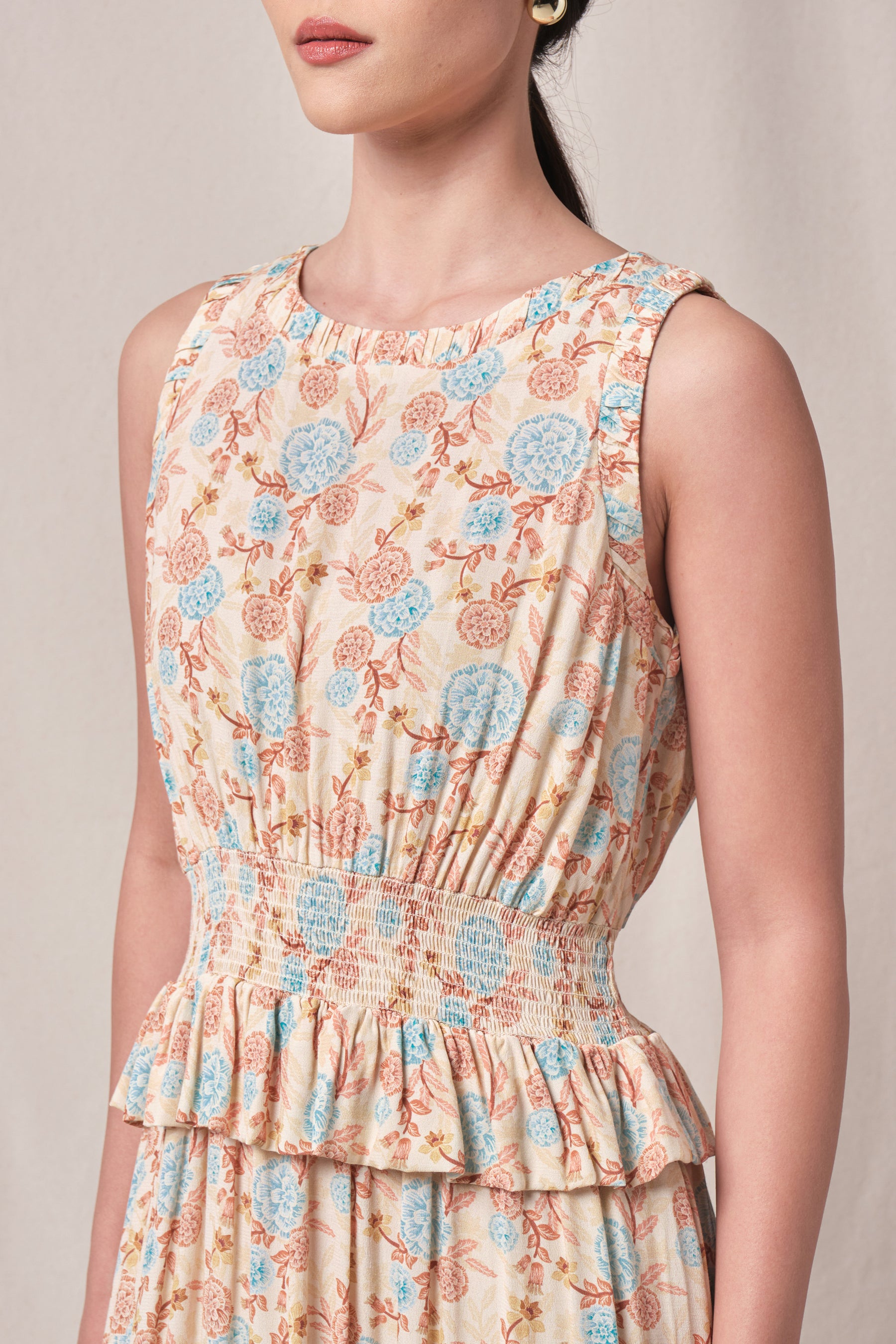 EDLYN Dress in Beige Marigold