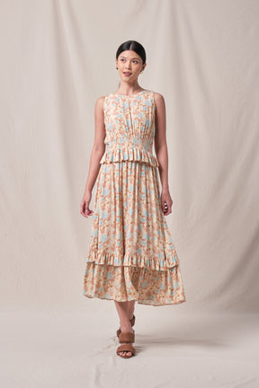 EDLYN Dress in Beige Marigold