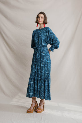 EILA Dress in Blue Mangrove