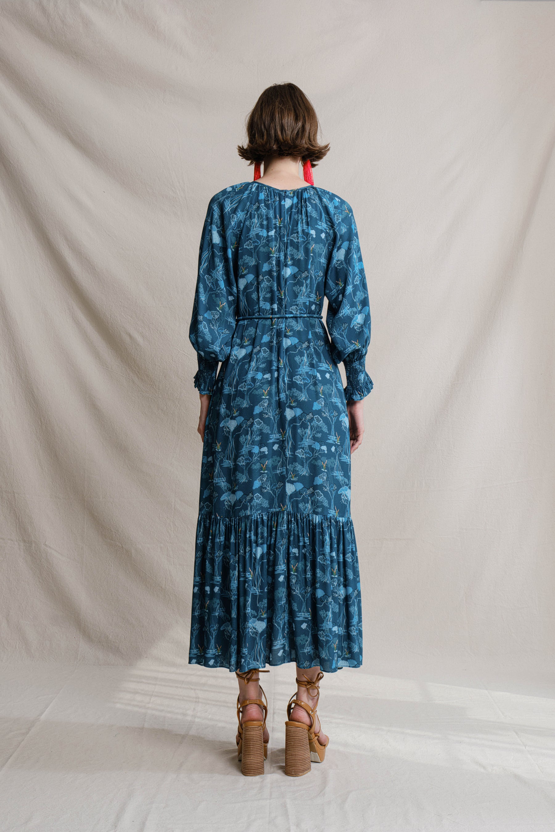 EILA Dress in Blue Mangrove