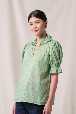EILEEN Top in Green Canang