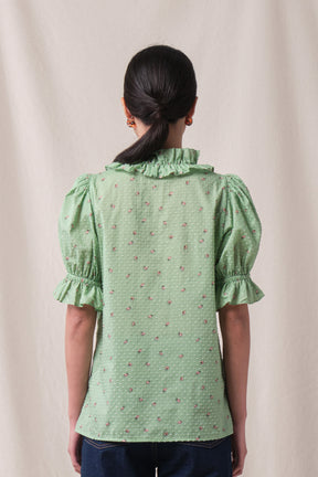 EILEEN Top in Green Canang