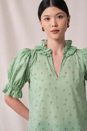 EILEEN Top in Green Canang