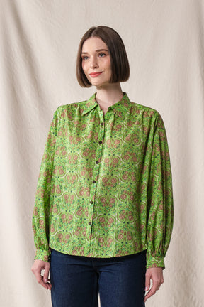 ELA Top in Green Rosea
