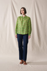 ELA Top in Green Rosea