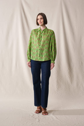 ELA Top in Green Rosea