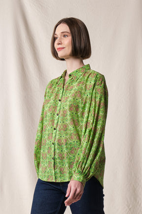 ELA Top in Green Rosea