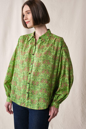 ELA Top in Green Rosea
