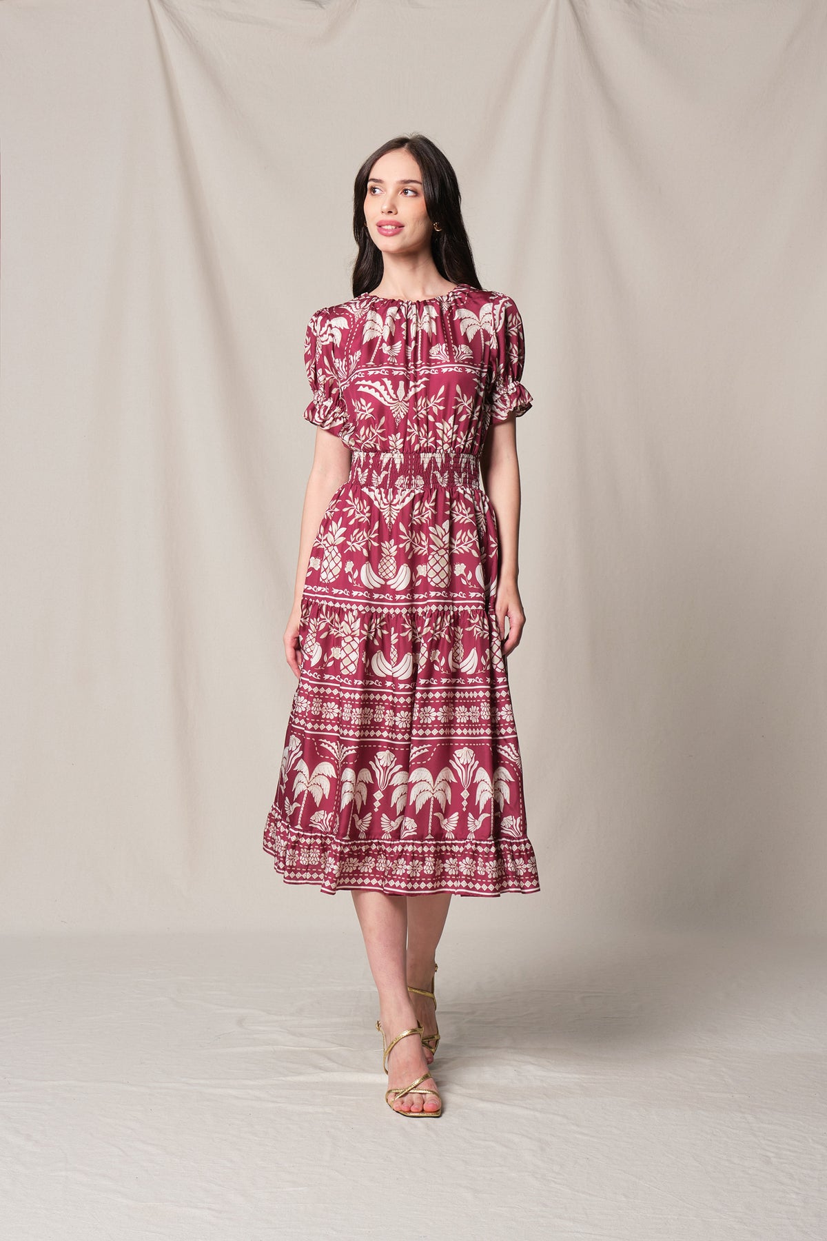 ELOISE Dress in Red Colada