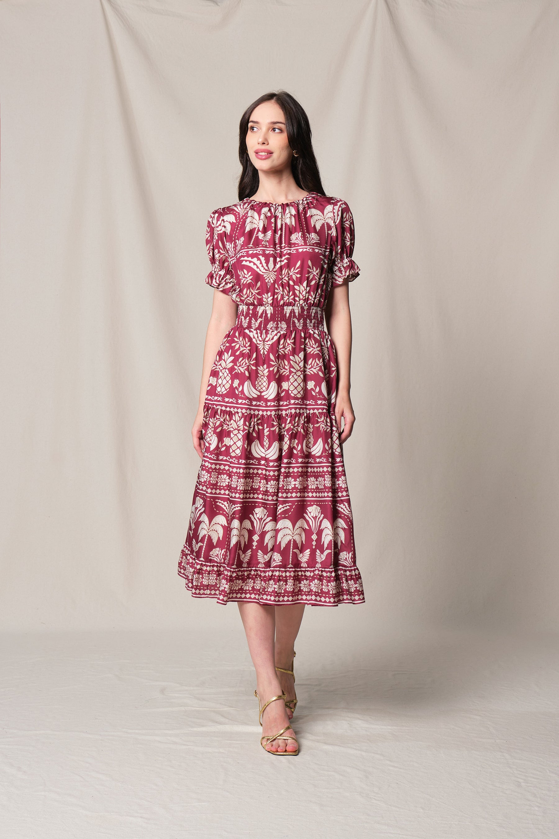 ELOISE Dress in Red Colada