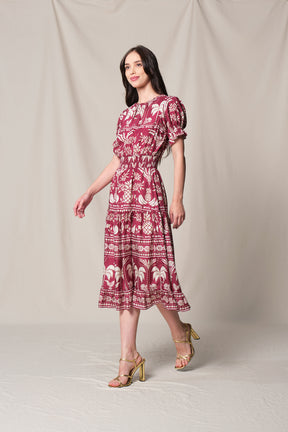 ELOISE Dress in Red Colada