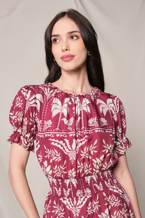 ELOISE Dress in Red Colada