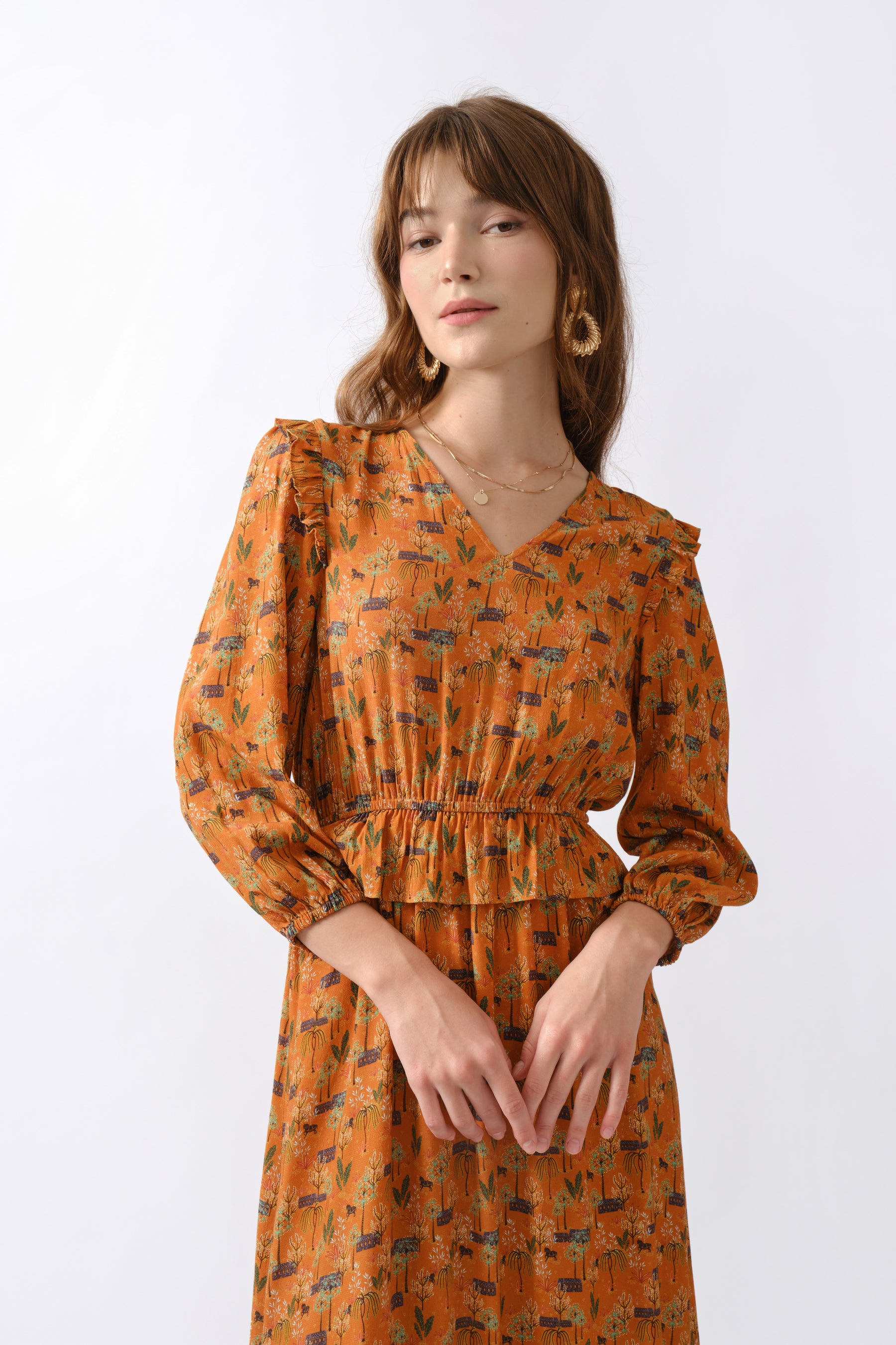 EMILY Dress in Orange Gowa