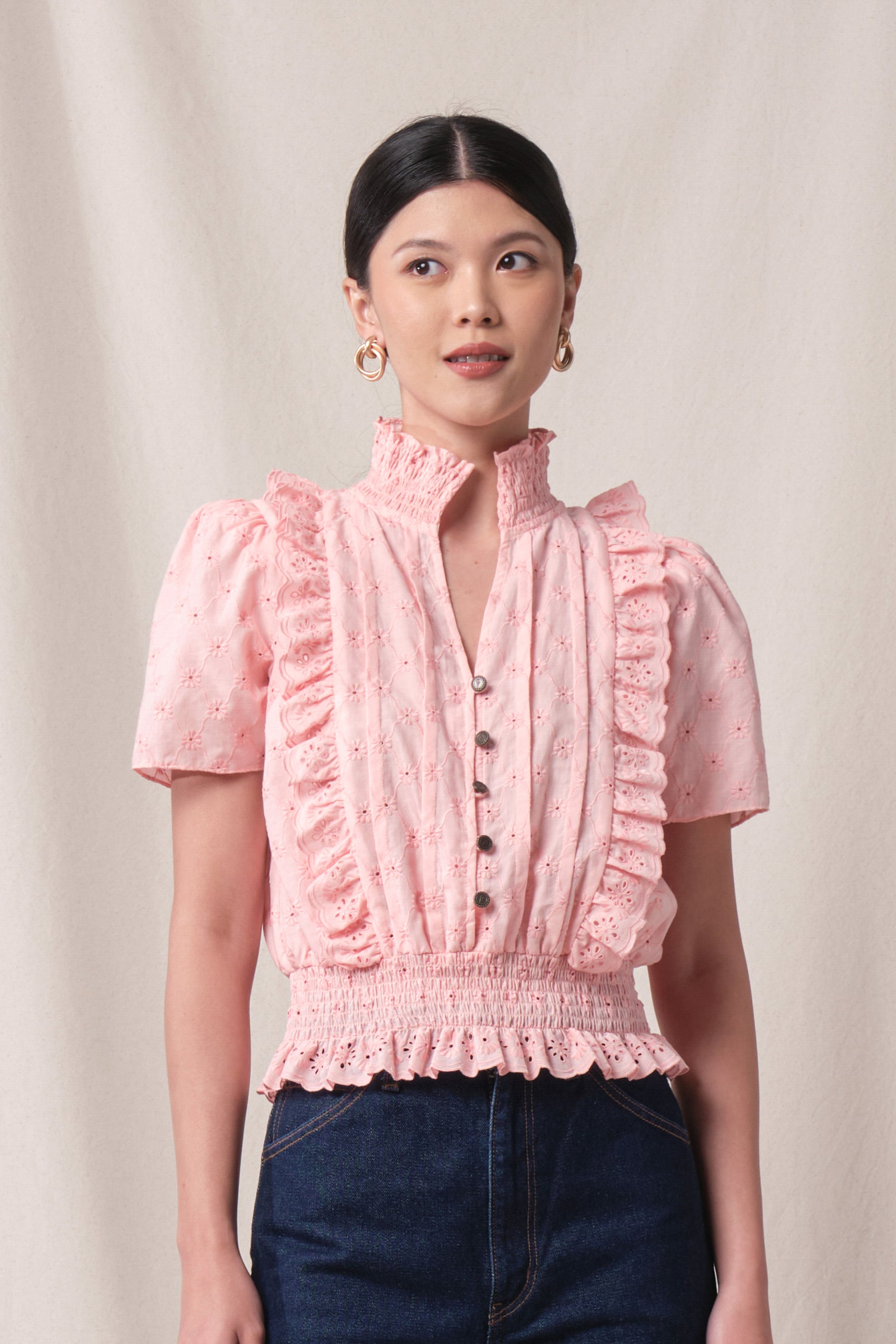EVELYN Top in Pink Kamen