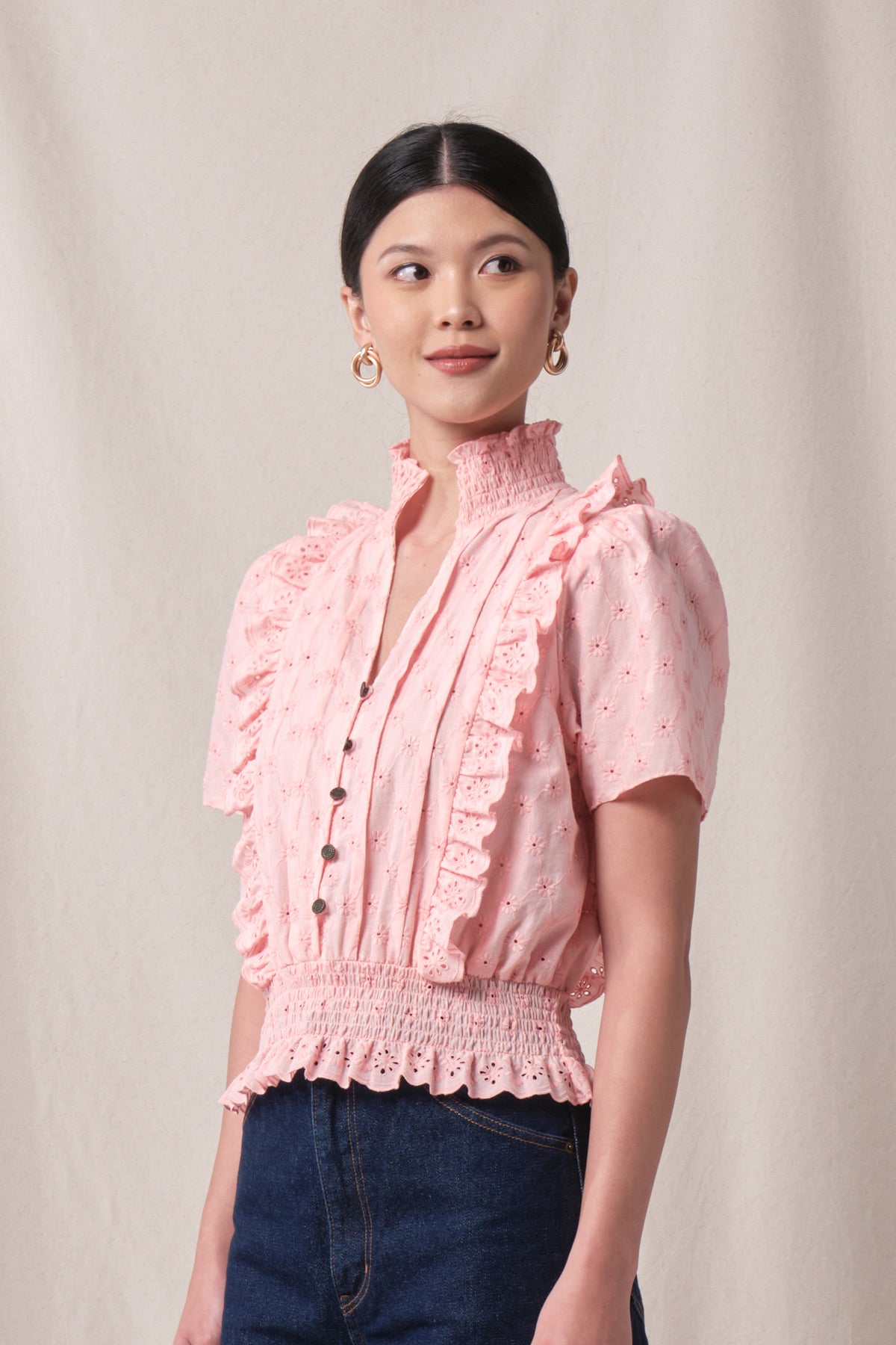 EVELYN Top in Pink Kamen