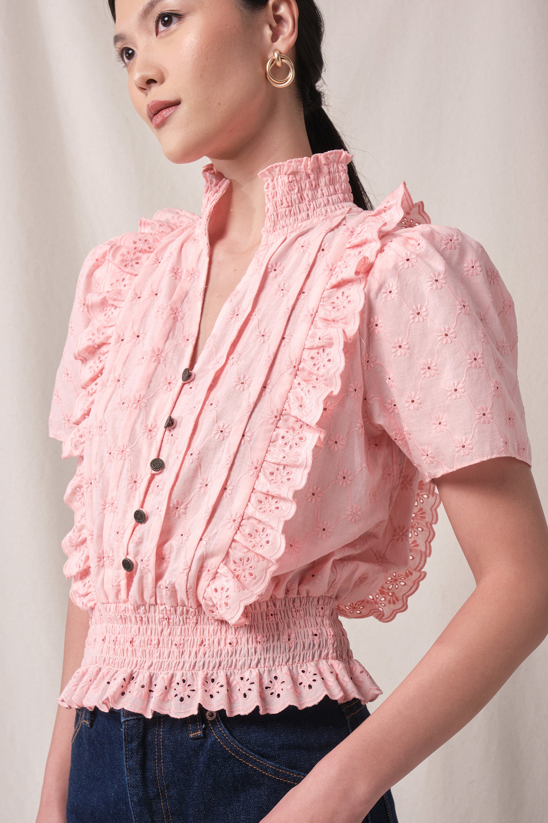 EVELYN Top in Pink Kamen