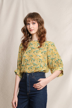 FEMI Top in Yellow Cassia