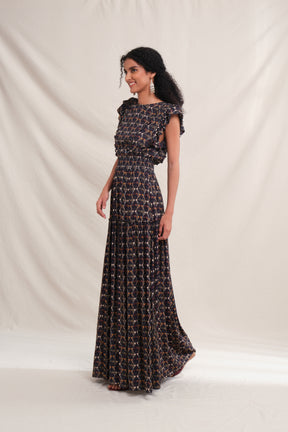 FLORA Dress in Black Saeran