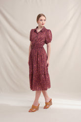 GIA Dress in Maroon Macca