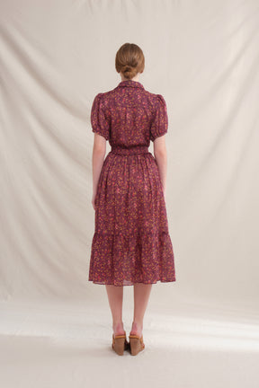GIA Dress in Maroon Macca
