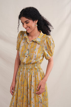 GIA Dress in Yellow Jalapa
