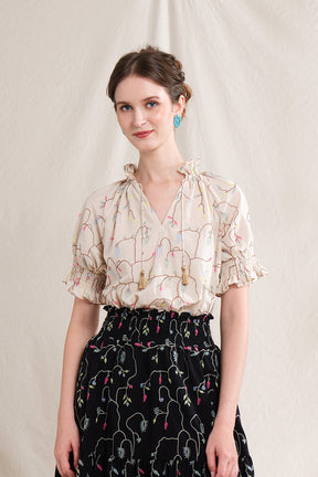 GISEL Top in Beige Lada