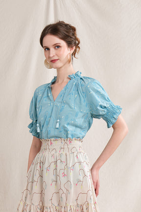 GISEL Top in Blue Lada