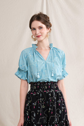 GISEL Top in Blue Lada