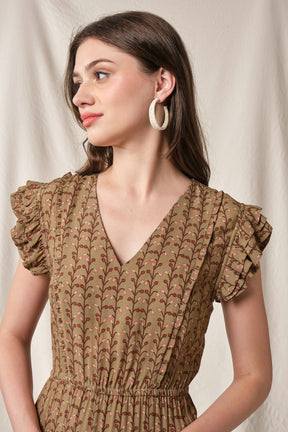 HAIRA Dress in Khaki Tebu