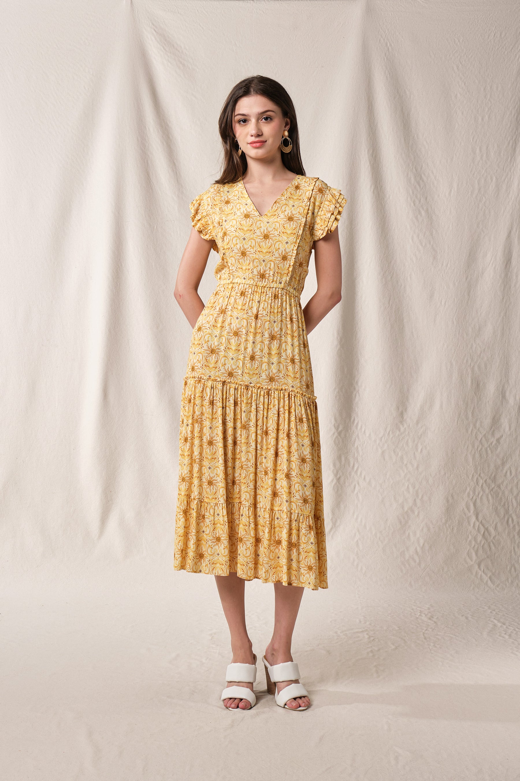 HAIRA Dress in Yellow Mentari