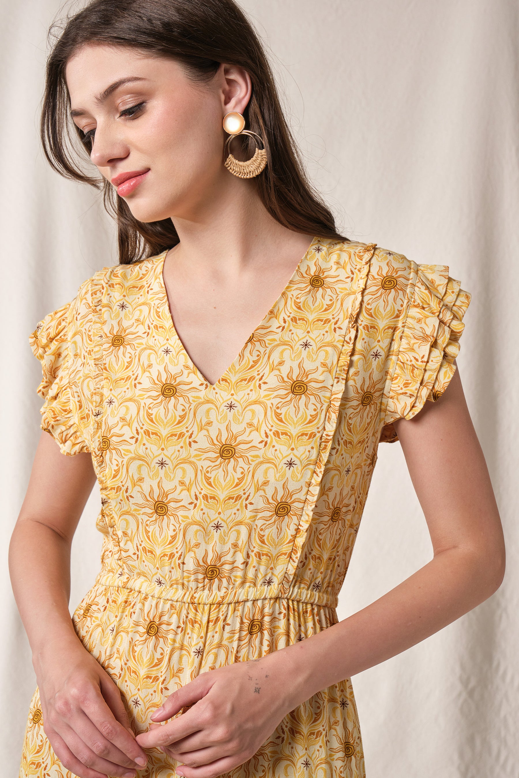 HAIRA Dress in Yellow Mentari