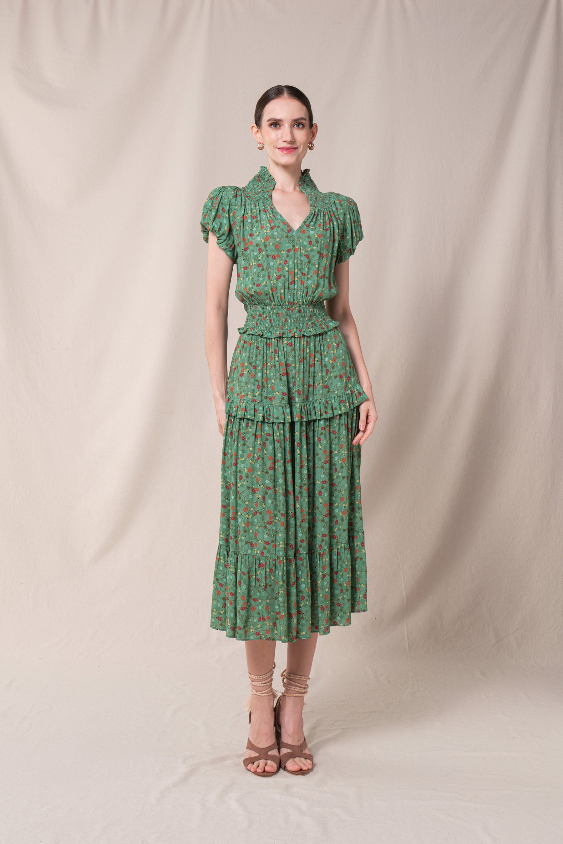 HEIDY Dress in Green Kelana