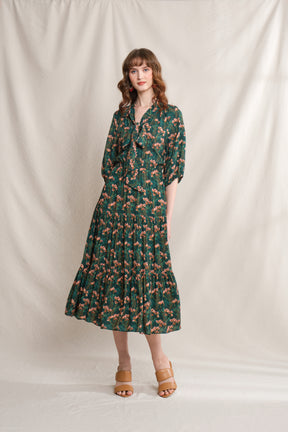 HERA Dress in Emerald Cassia