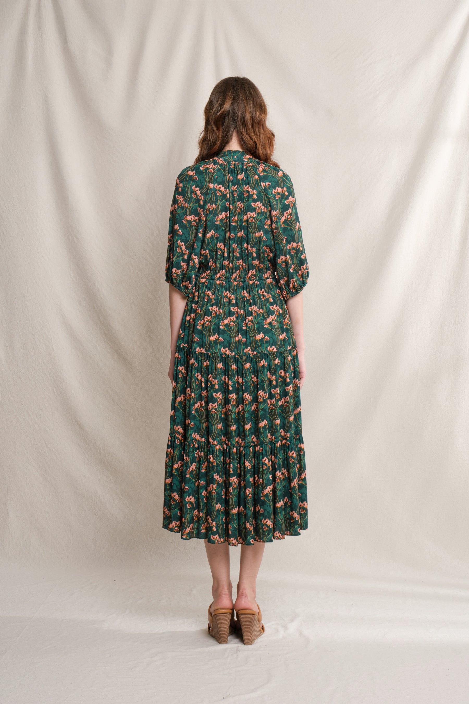 HERA Dress in Emerald Cassia