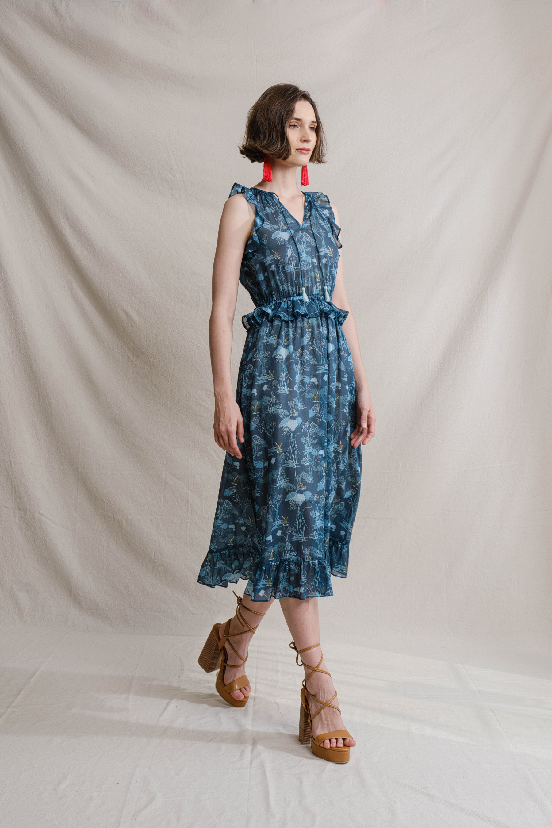 IVANA Dress in Blue Mangrove