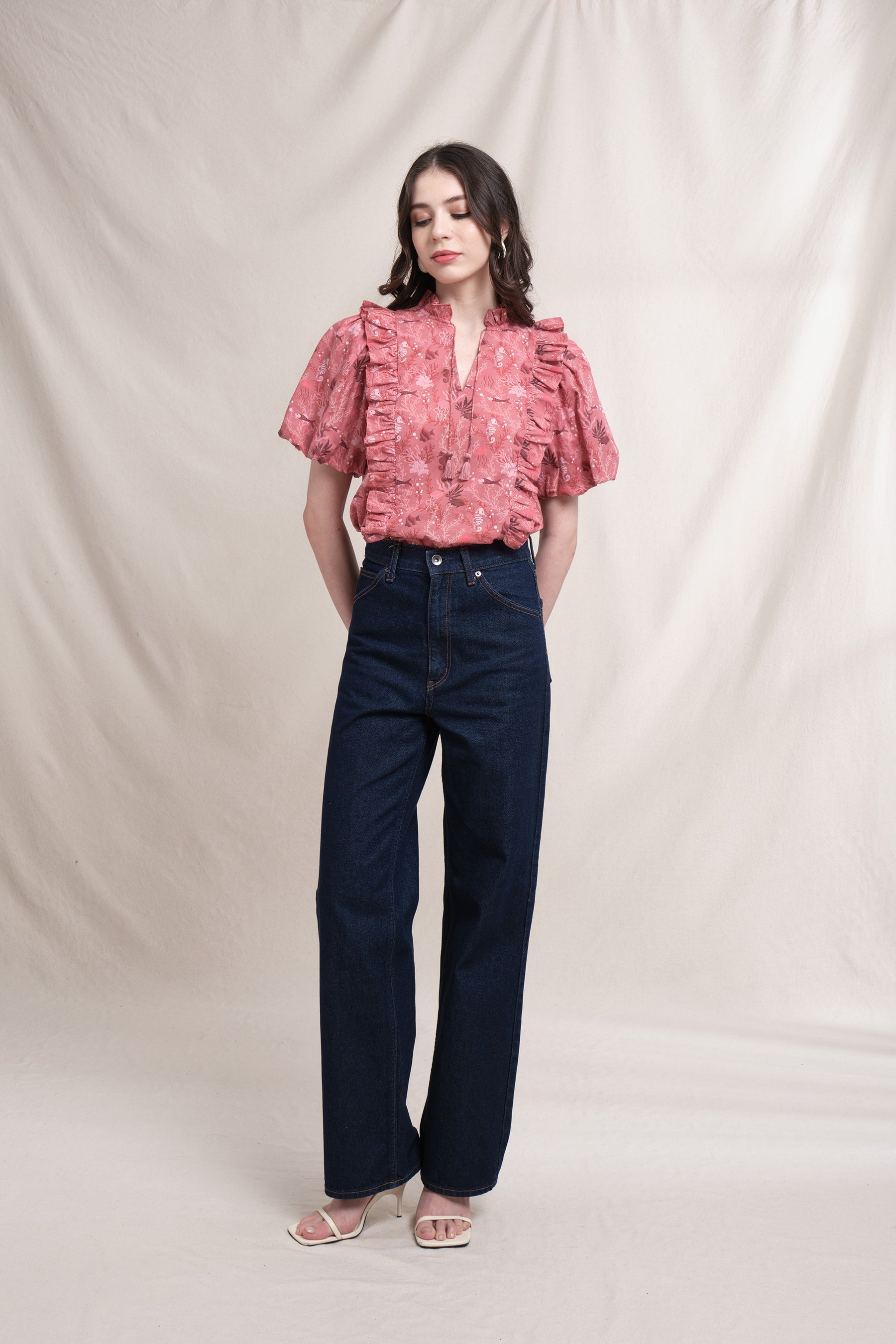 IZA Top in Pink Minanga
