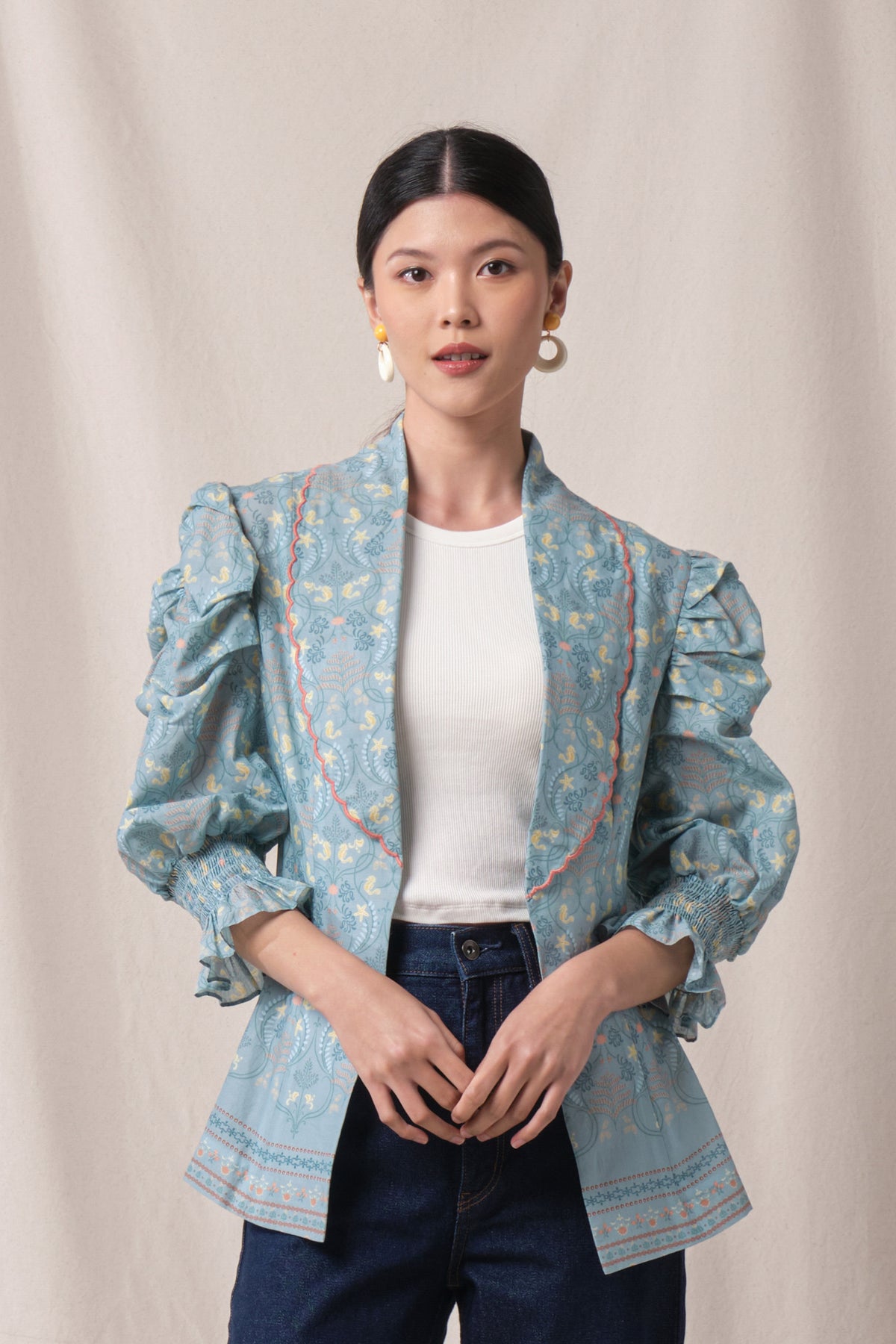 JANE Outer in Blue Segara