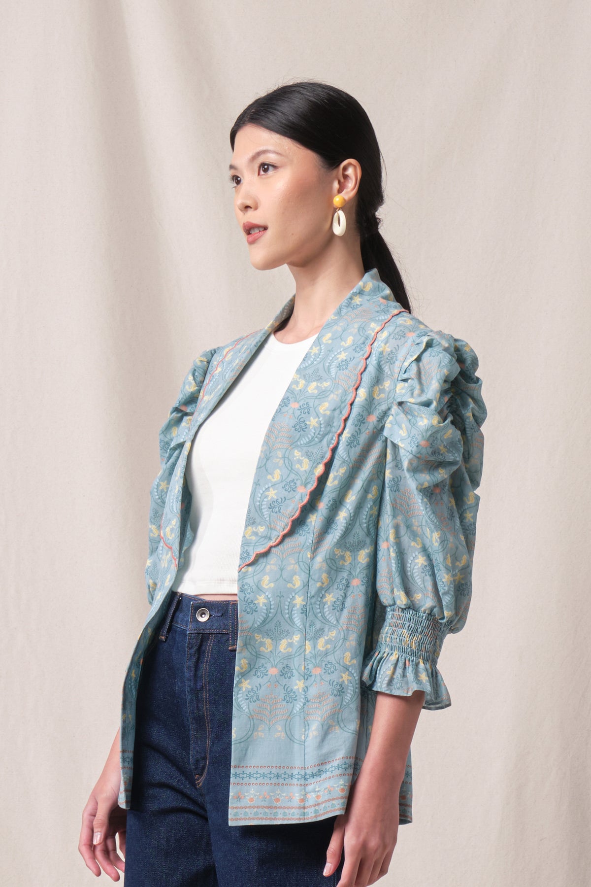 BUNDLING: Jane Outer in Blue Segara and Sandy Skirt in Blue Segara