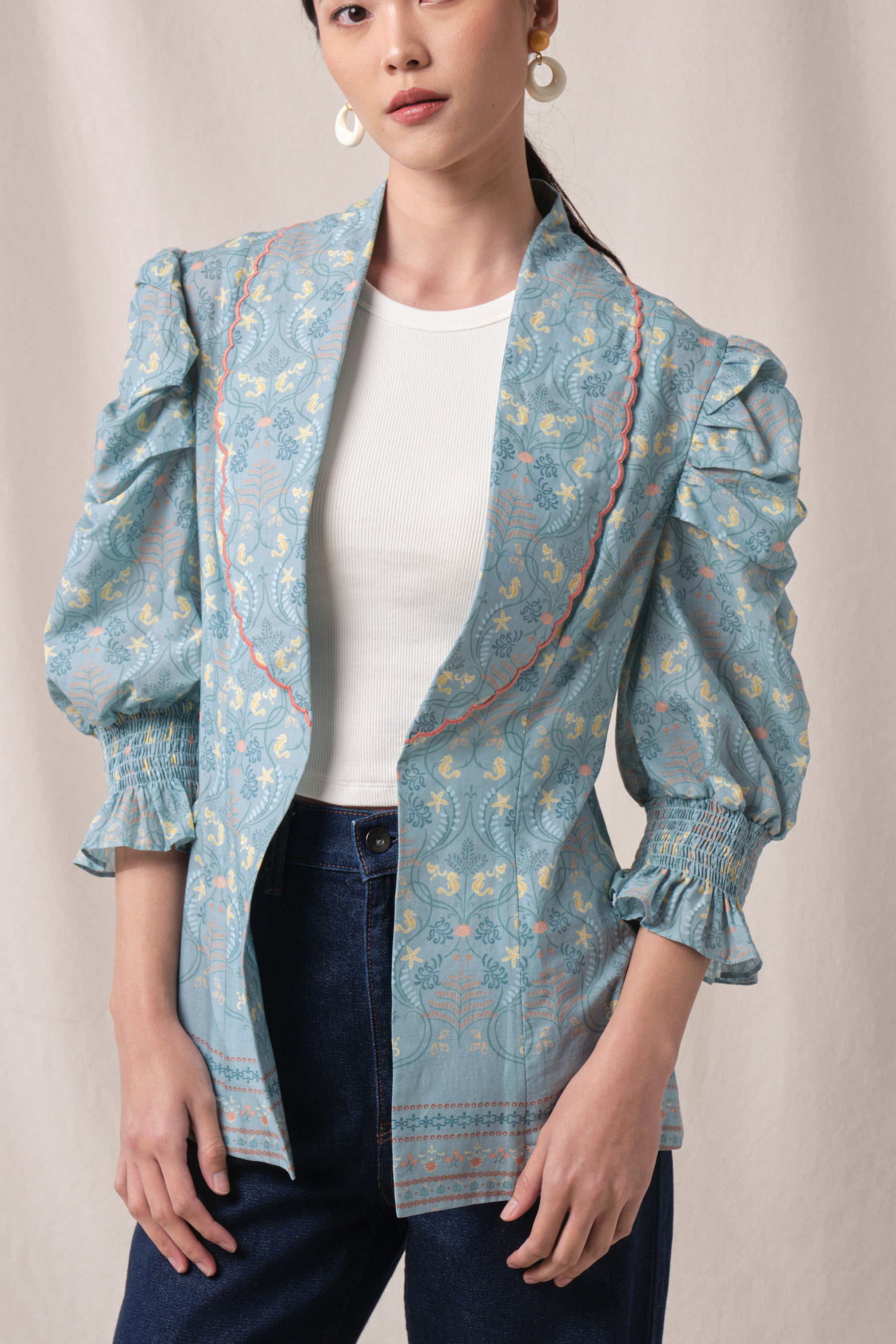 JANE Outer in Blue Segara